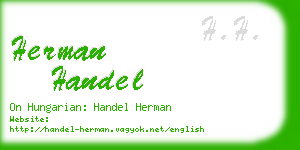 herman handel business card